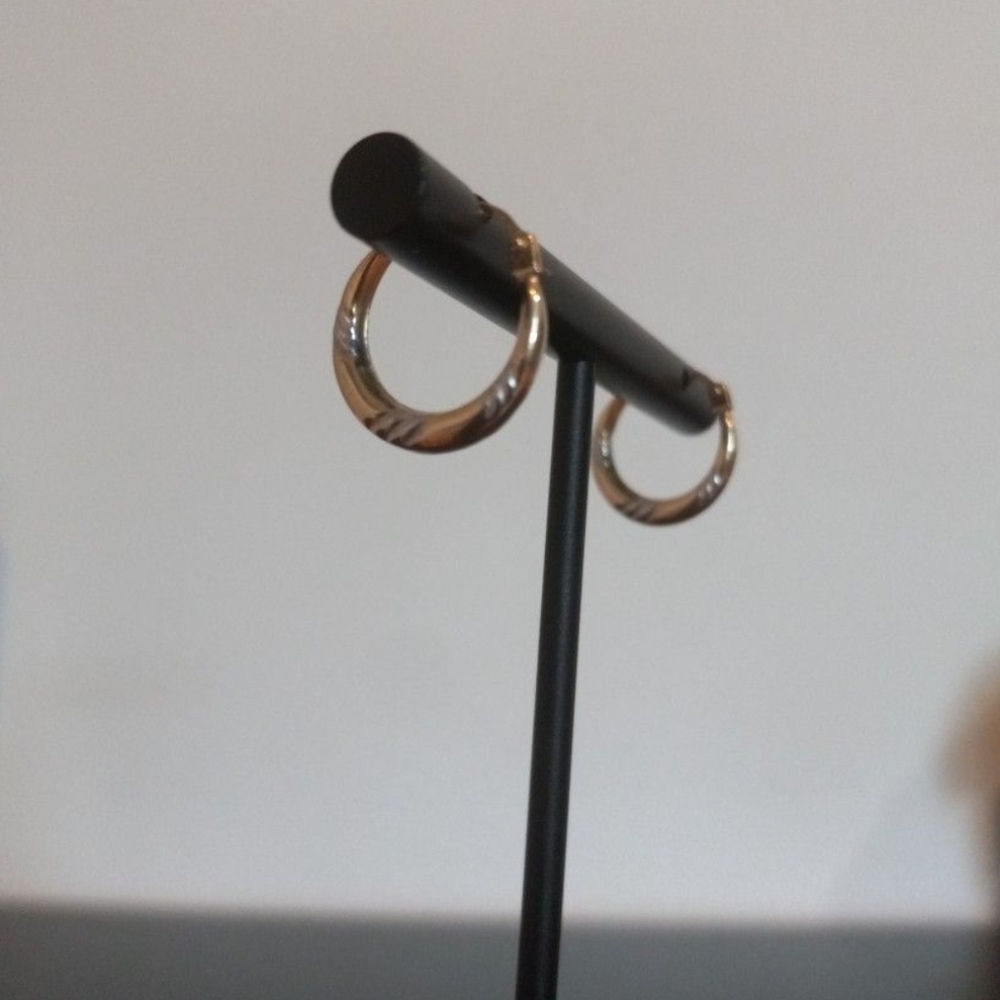 10k Gold Hoop Earrings - Picture 6 of 9